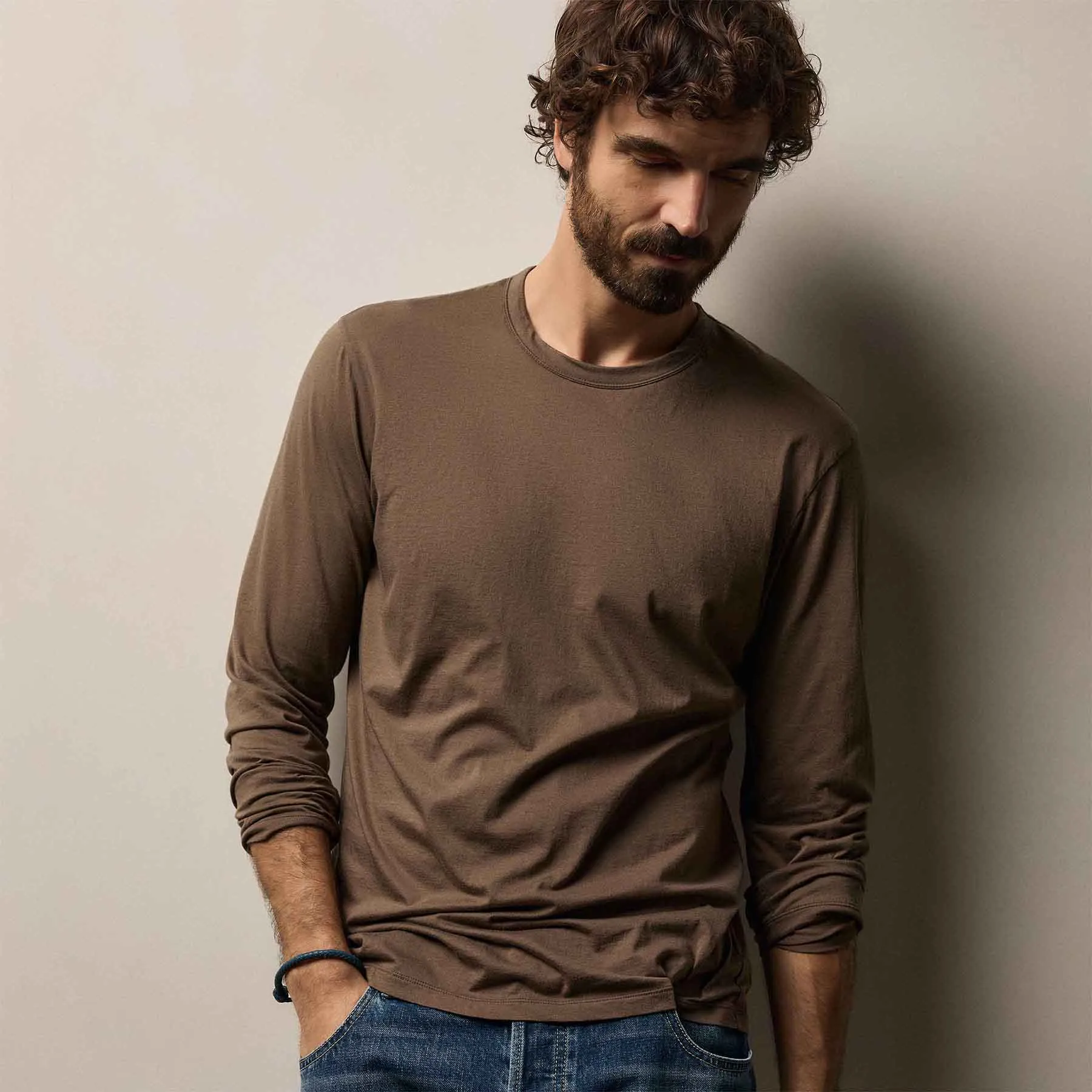 Luxe Lotus Jersey Crew - Caribou sold by James Perse product image thumbnail 4