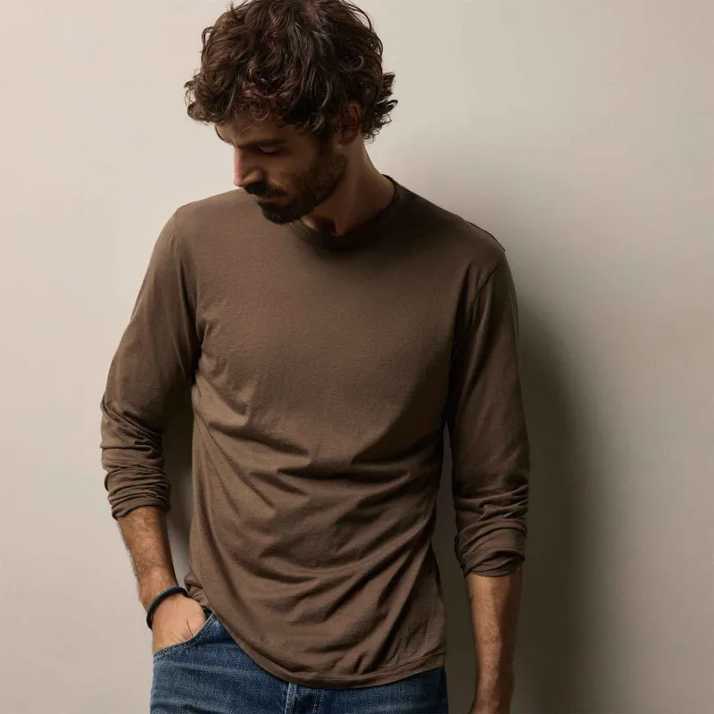 Luxe Lotus Jersey Crew - Caribou sold by James Perse