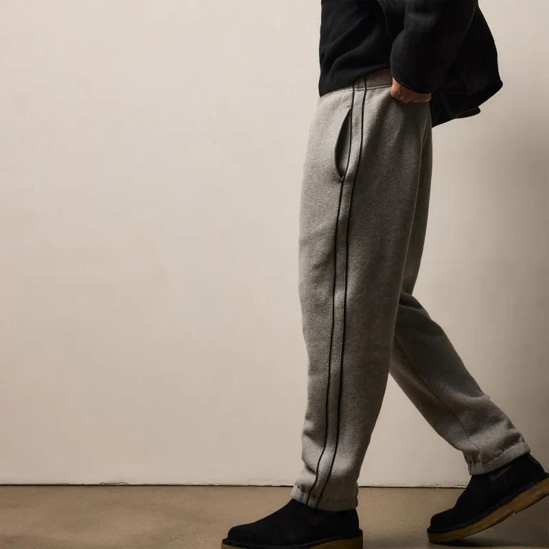 Cozy Sweat Pant With Piping - Heather Grey sold by James Perse