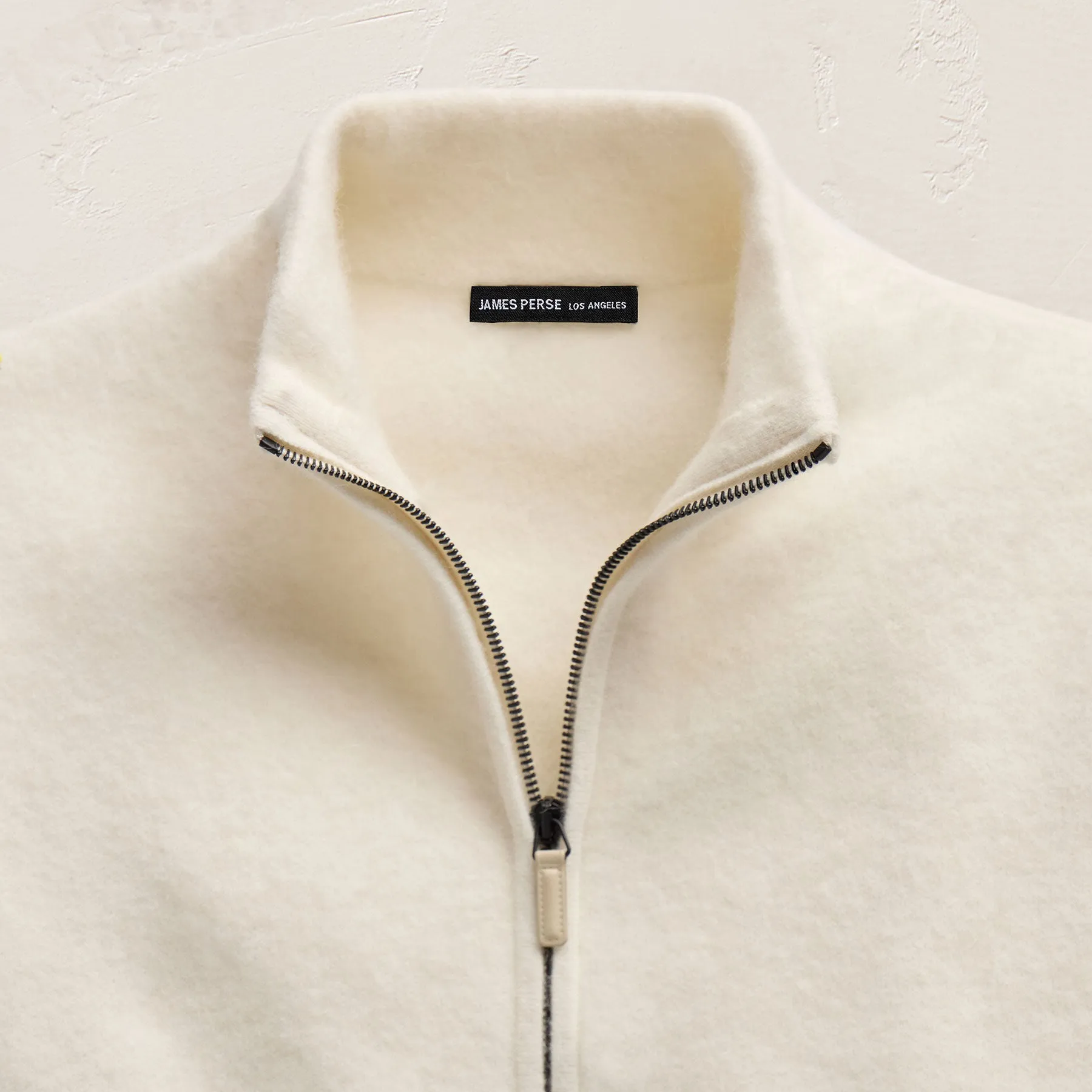 Wool Alpaca Stretch Zip Jacket - Ivory sold by James Perse product image thumbnail 4