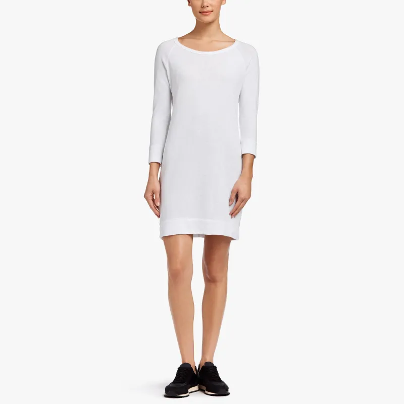 Raglan Sweatshirt Dress - White sold by James Perse