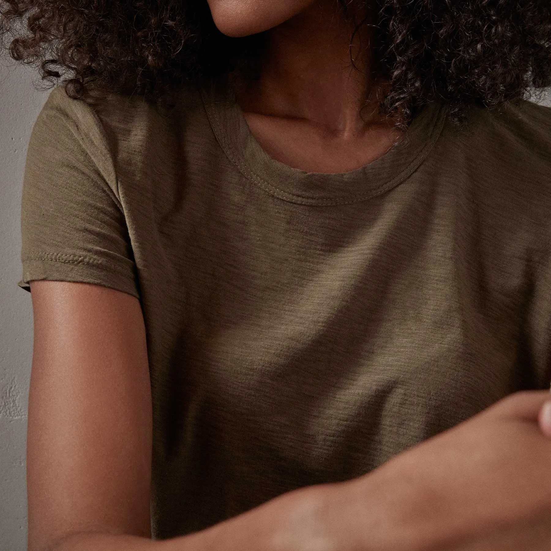 Sheer Slub Crew Neck Tee - Old Whiskey sold by James Perse product image thumbnail 4