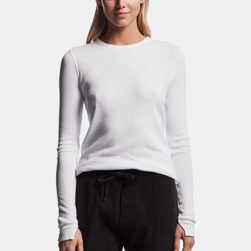 Technical Rib Knit Tee - White sold by James Perse