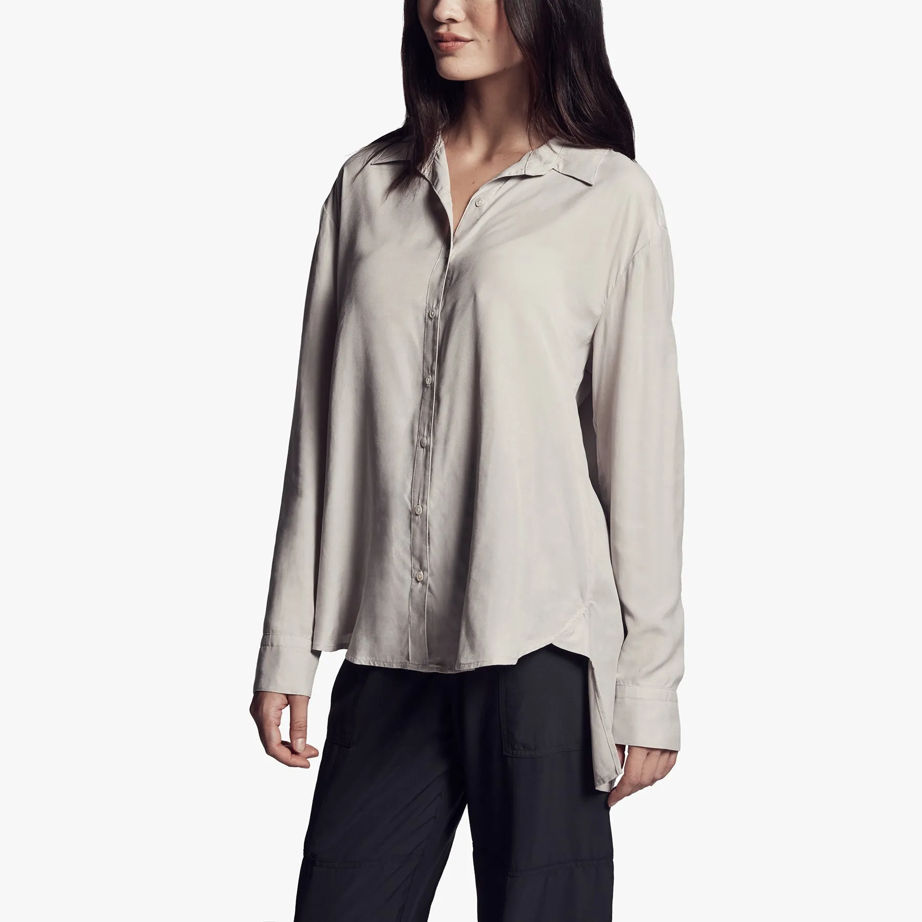 Micro Suede Shirt - Silver sold by James Perse product image thumbnail 3