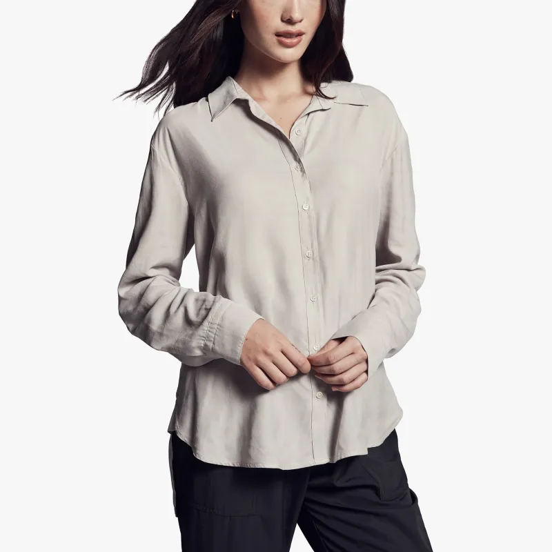 Micro Suede Shirt - Silver sold by James Perse