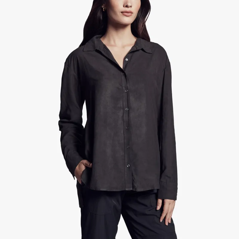 Micro Suede Shirt - Carbon sold by James Perse