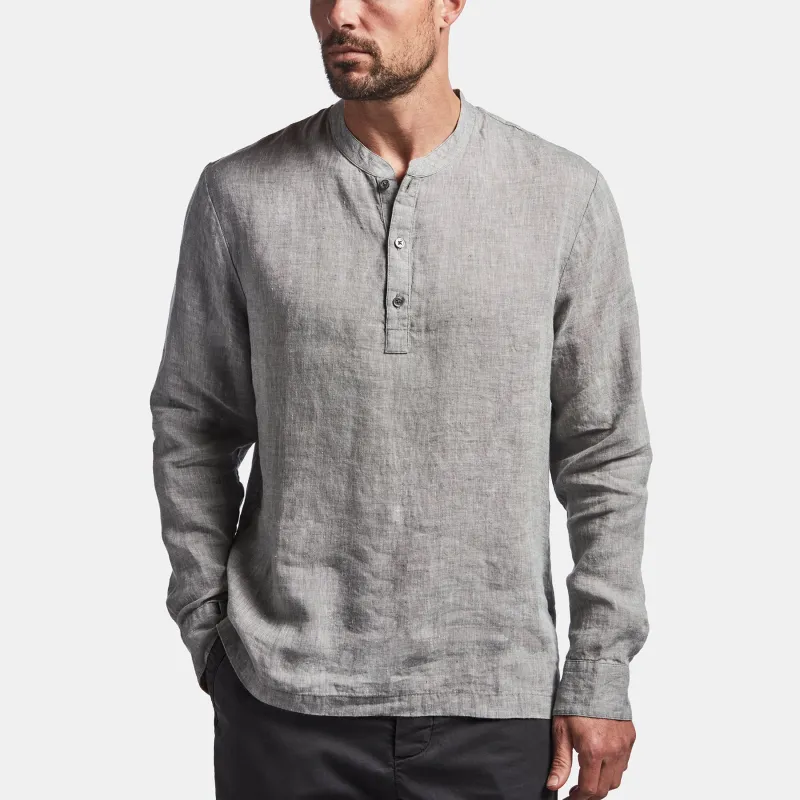 Linen Pullover Shirt - Char sold by James Perse