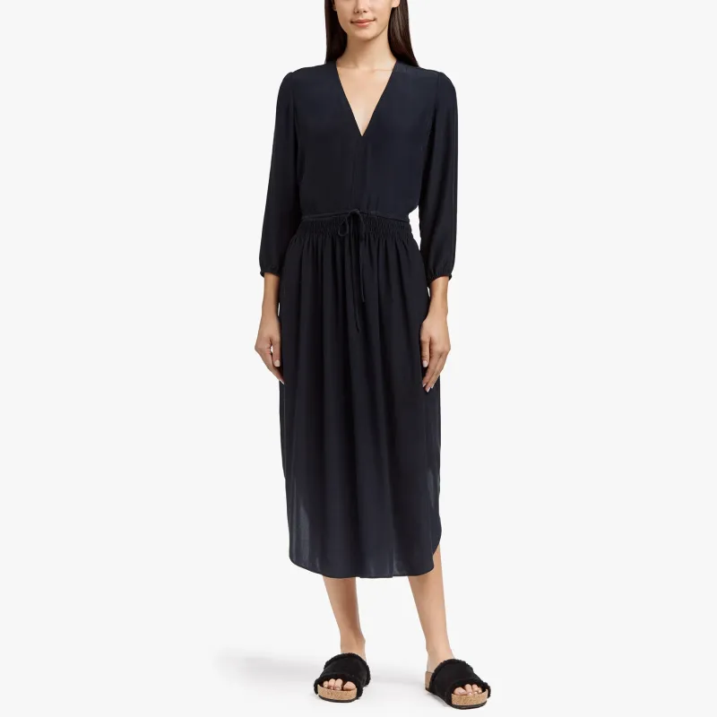 Silk Charmeuse Dress - French Navy sold by James Perse