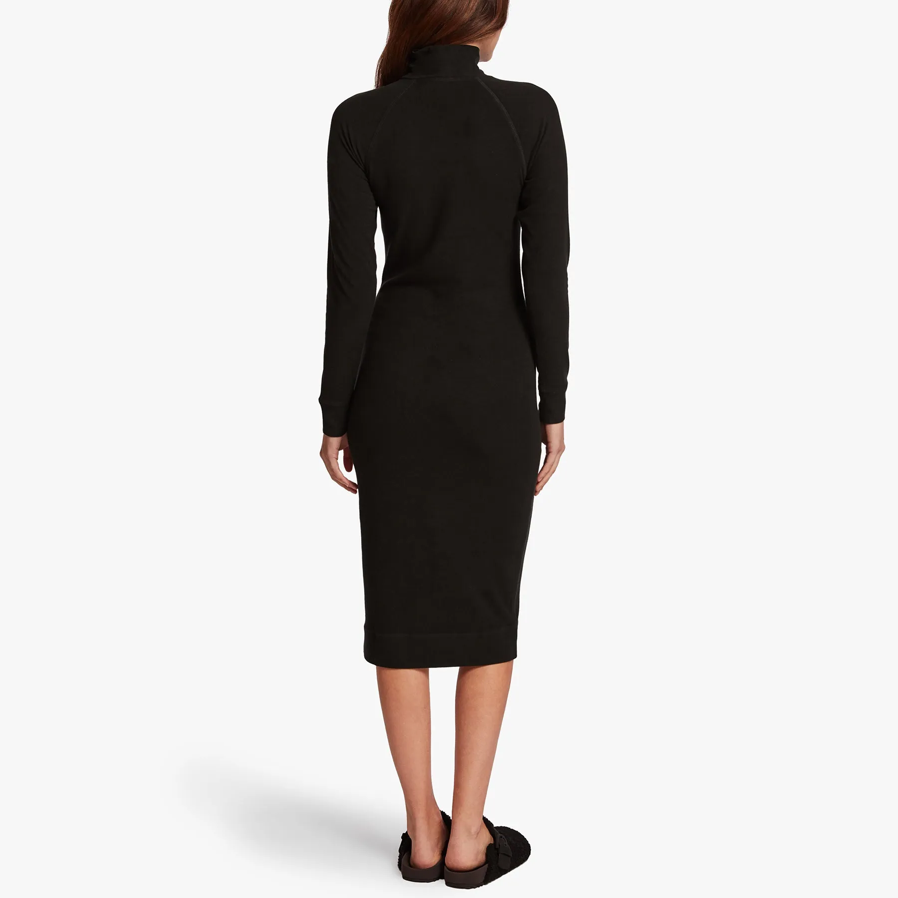 Micro Sueded Turtleneck Dress - Black sold by James Perse product image thumbnail 3