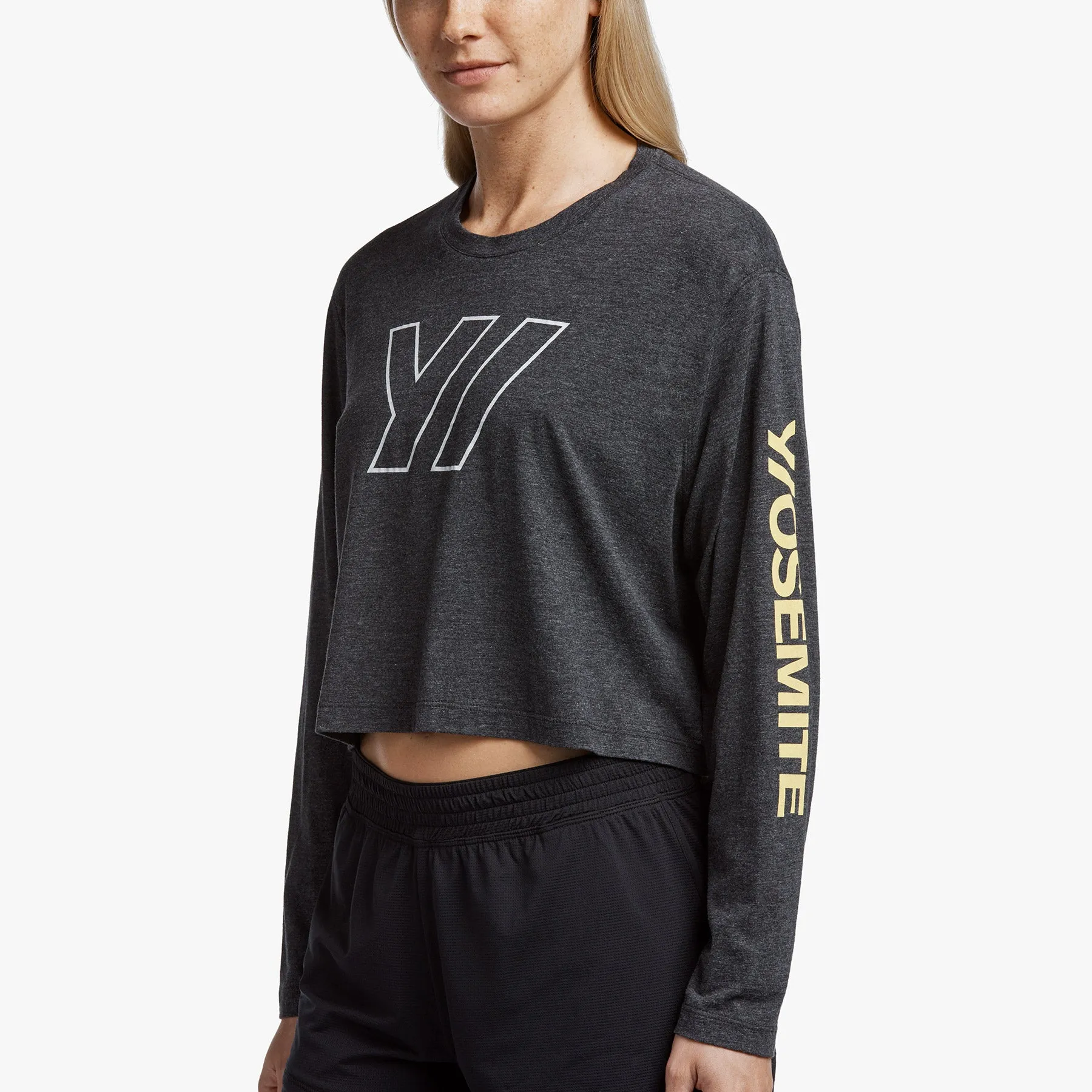 Y/OSEMITE Tech Jersey Cropped Tee - Black sold by James Perse product image thumbnail 2