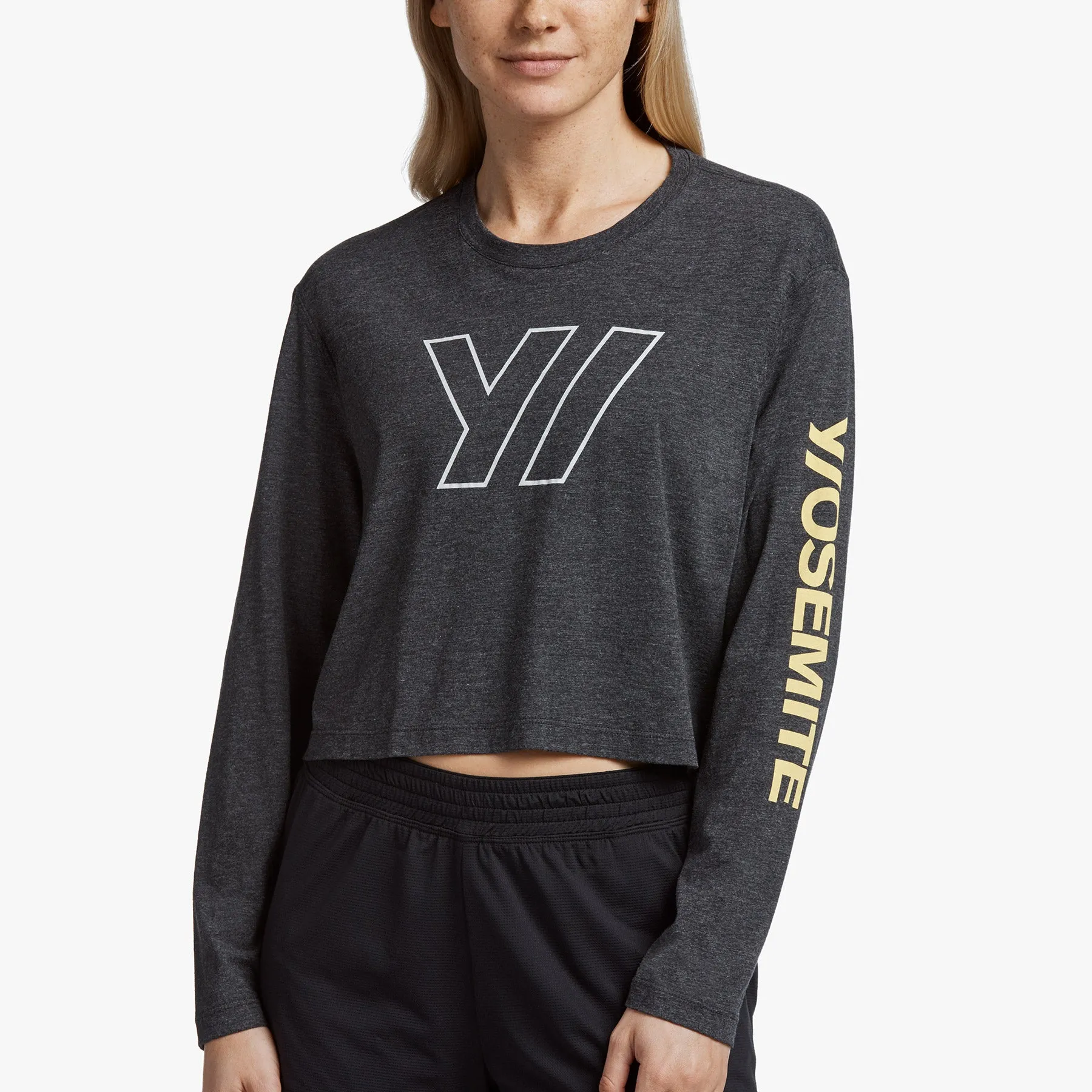 Y/OSEMITE Tech Jersey Cropped Tee - Black sold by James Perse