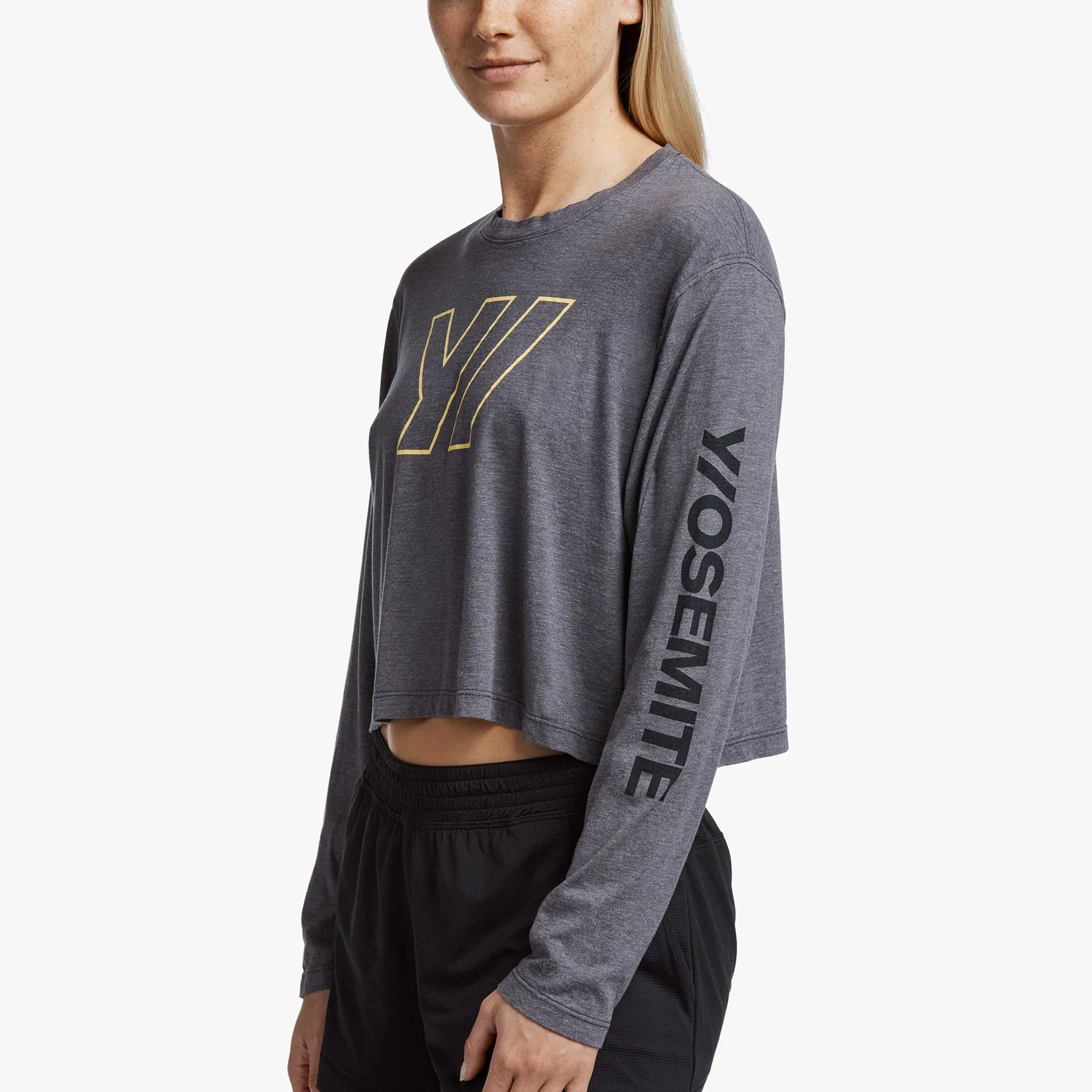 Y/OSEMITE Tech Jersey Cropped Tee - Grey sold by James Perse product image thumbnail 2