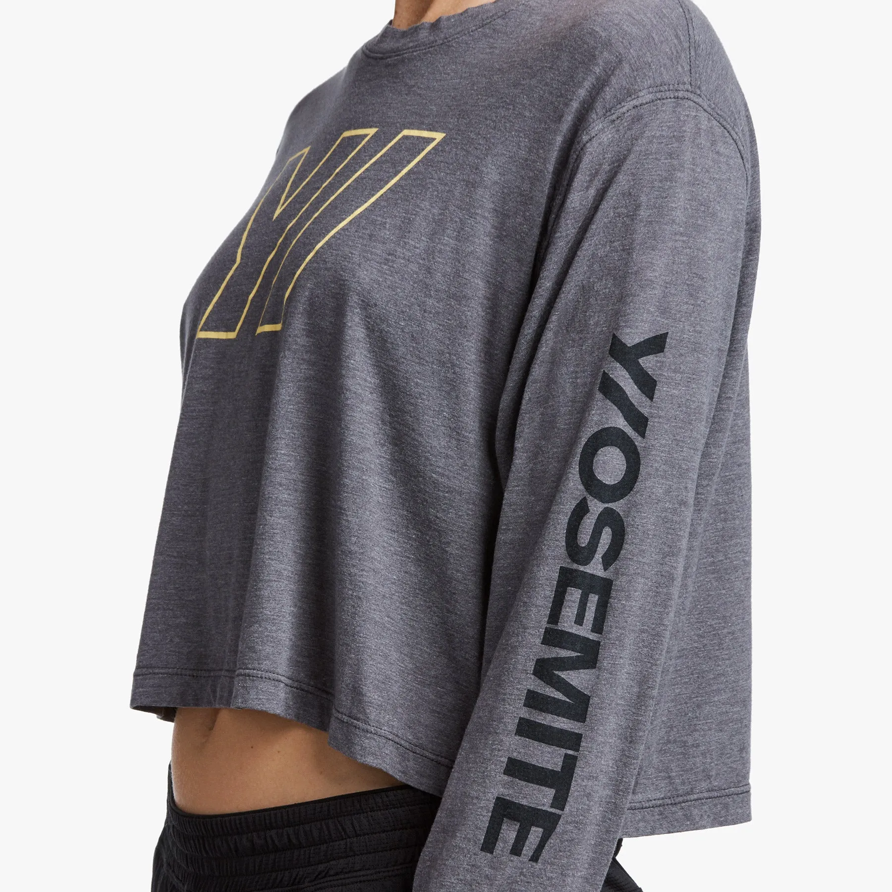Y/OSEMITE Tech Jersey Cropped Tee - Grey sold by James Perse product image thumbnail 4