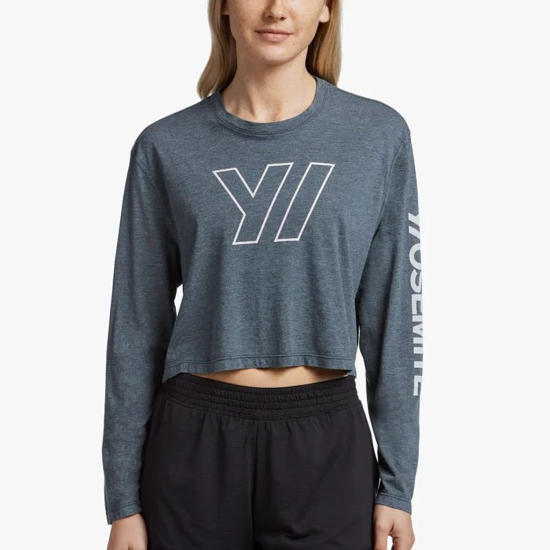 Y/OSEMITE Tech Jersey Cropped Tee - Petrol sold by James Perse