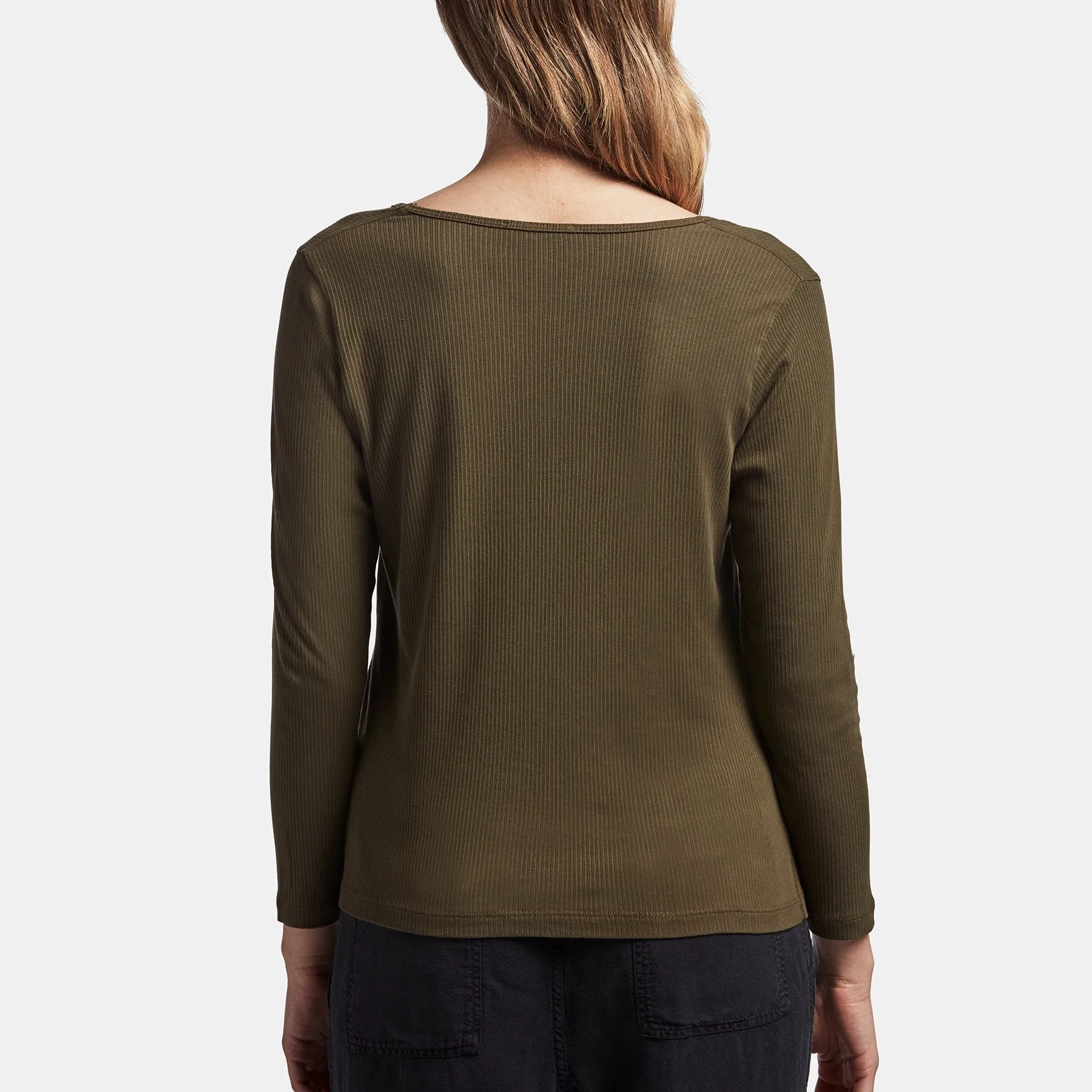 Ribbed Scoop Neck Tee - Sergeant sold by James Perse product image thumbnail 4