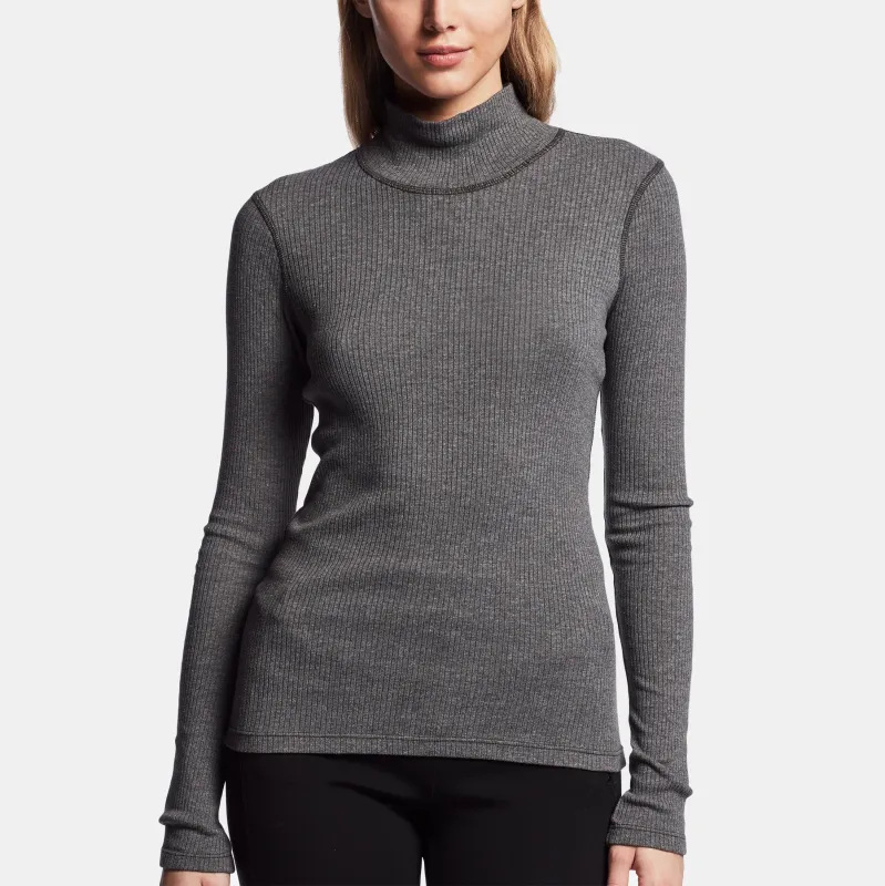 Rib Turtleneck - Carbon sold by James Perse