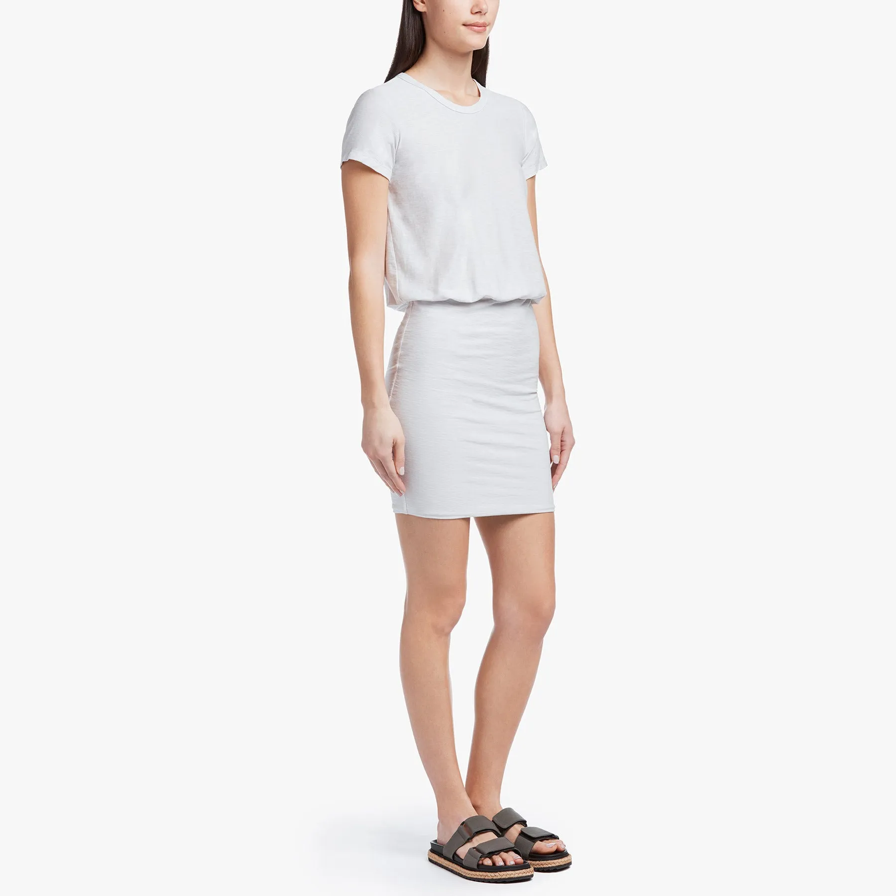 Stretch Jersey Blouson T Shirt Dress - Talc sold by James Perse product image thumbnail 2