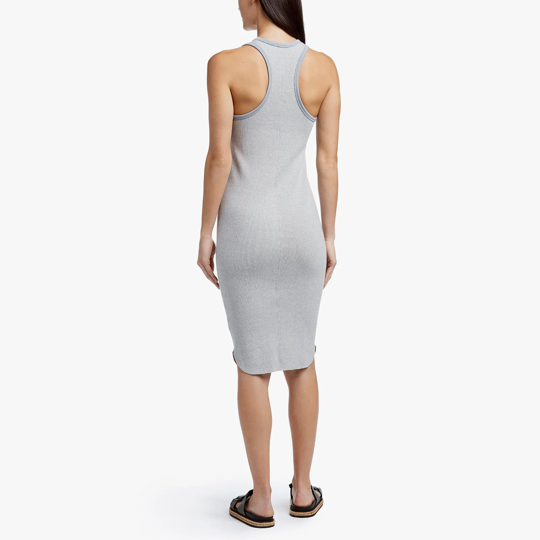 Sporty Trim Rib Tank Dress - Heather Grey/Grey sold by James Perse product image thumbnail 3