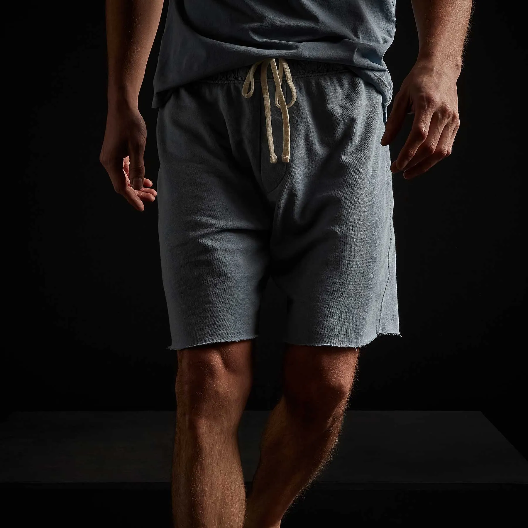 Vintage French Terry Contrast Waist Short - Bluestone Pigment sold by James Perse