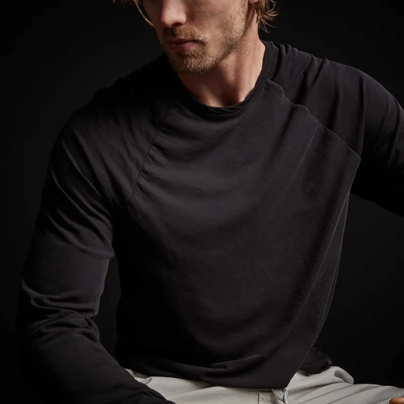 Long Sleeve Raglan - Black sold by James Perse