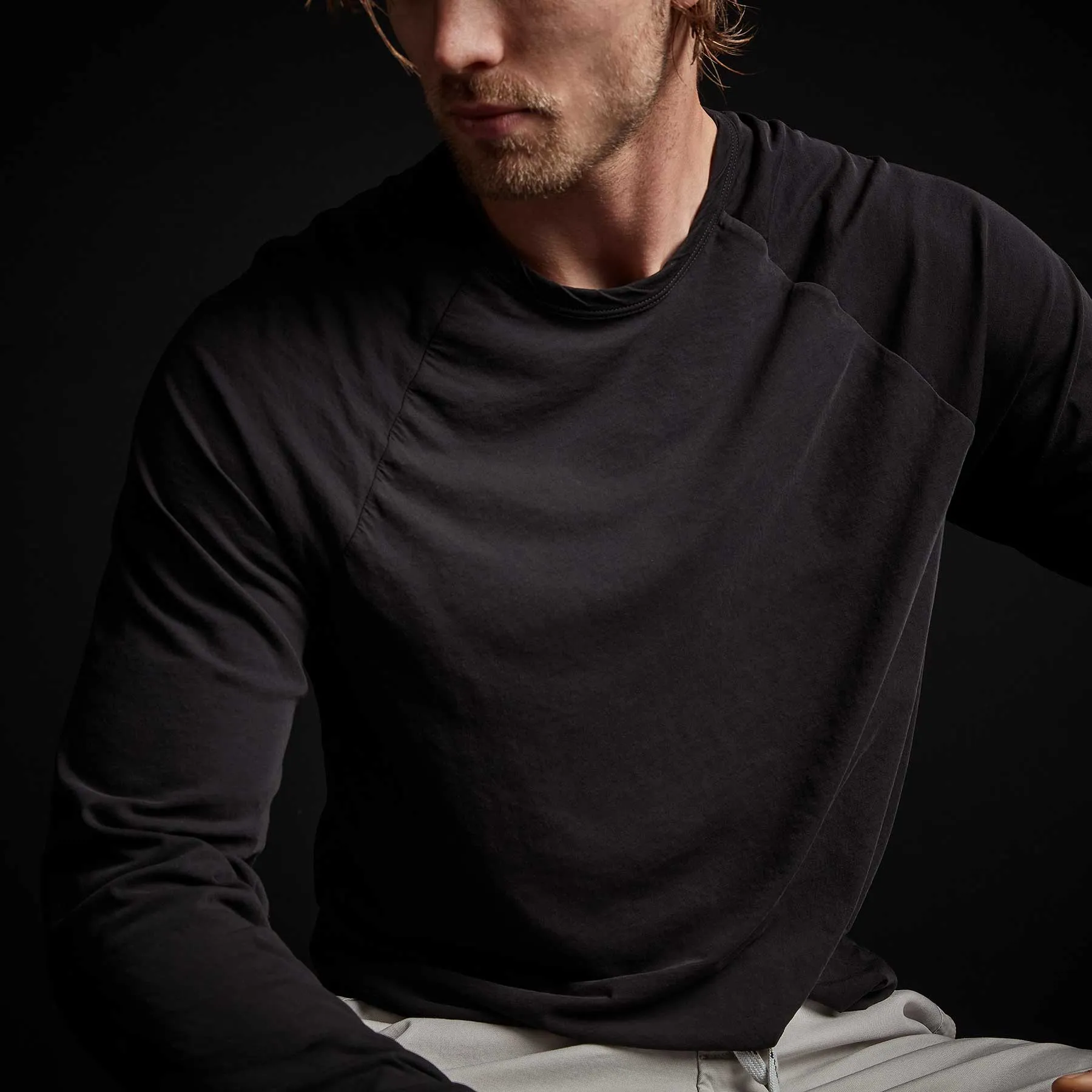 Long Sleeve Raglan - Black sold by James Perse