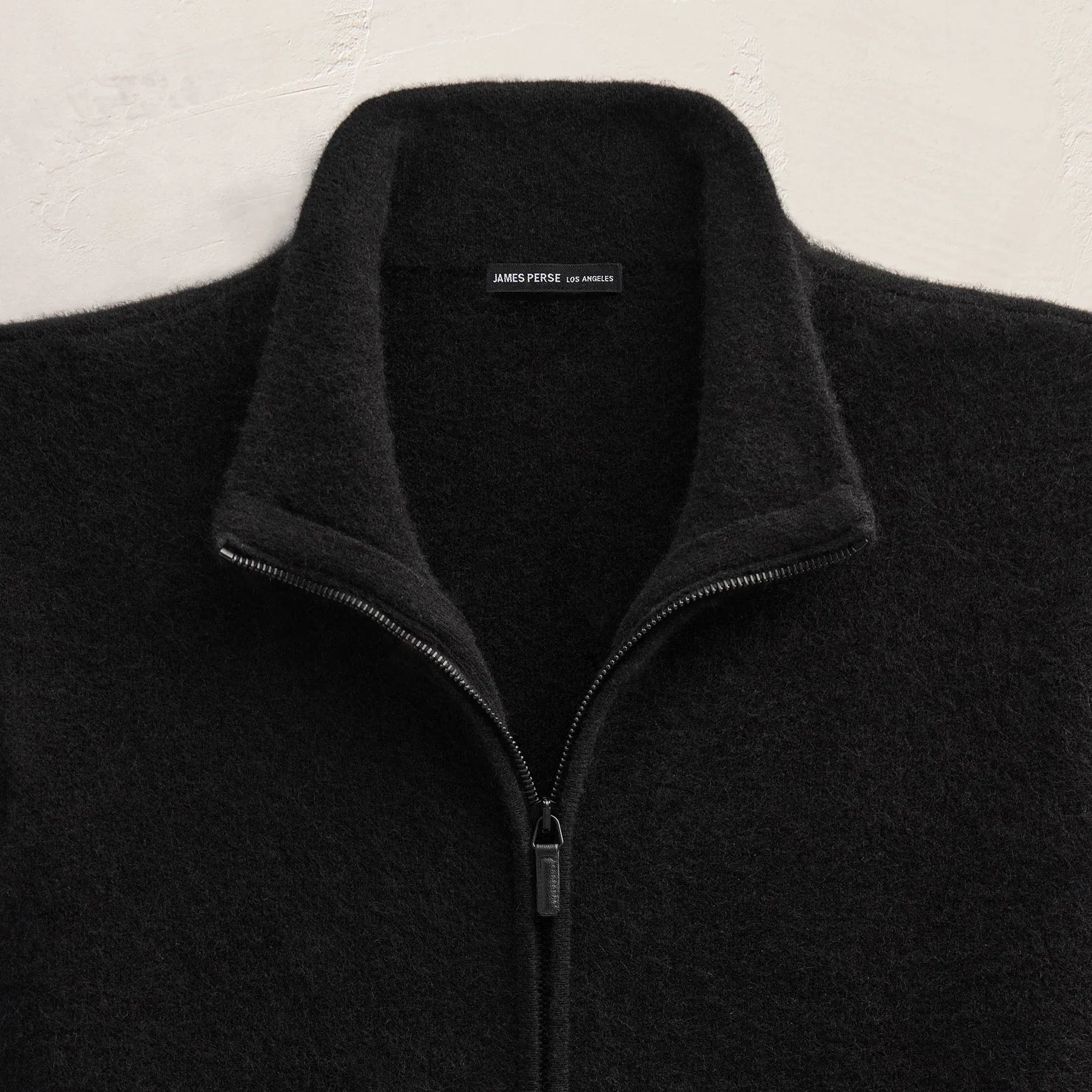 Wool Alpaca Stretch Zip Front - Black sold by James Perse product image thumbnail 5