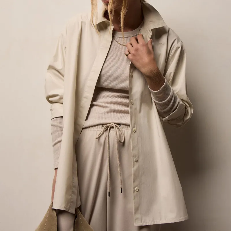 Supima Poplin Shirt - Light Beige sold by James Perse