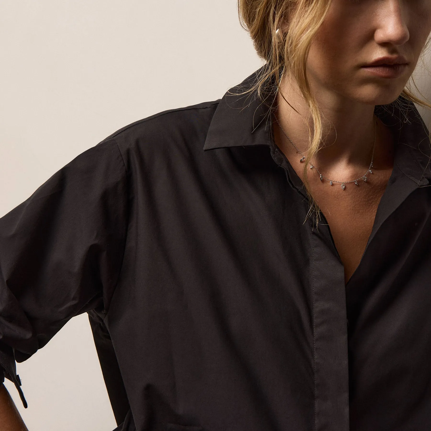 Supima Poplin Shirt - Black sold by James Perse product image thumbnail 4