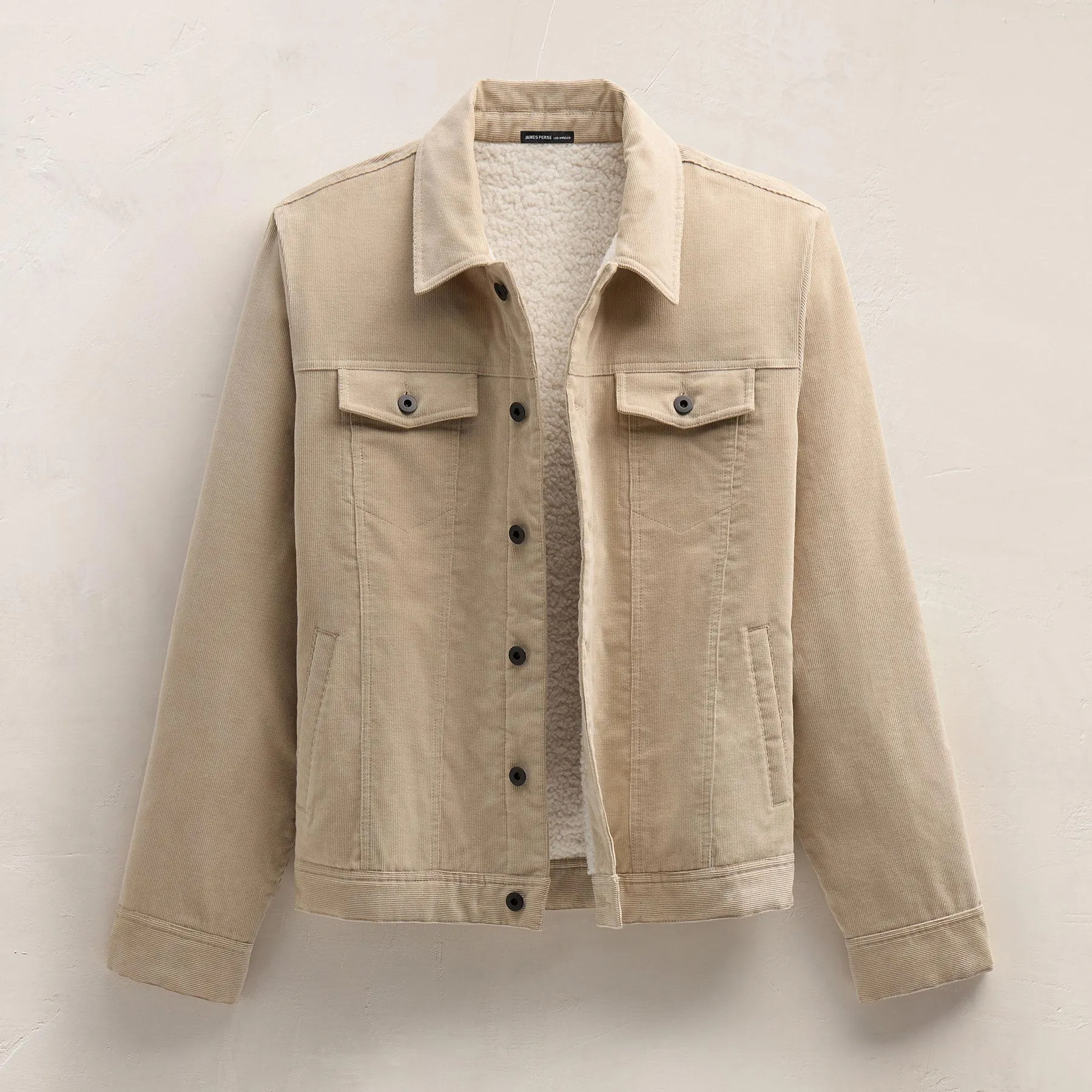 Corduroy Sherpa Trucker Jacket - Stone sold by James Perse product image thumbnail 2