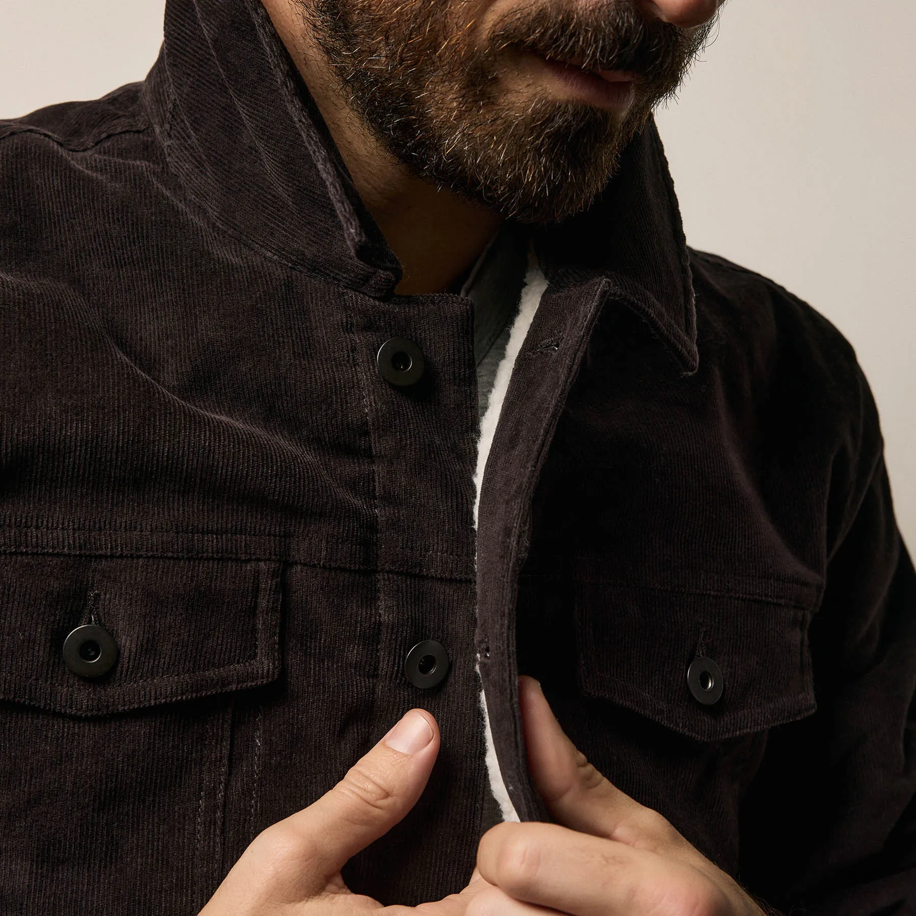 Corduroy Sherpa Trucker Jacket - Kona sold by James Perse product image thumbnail 4