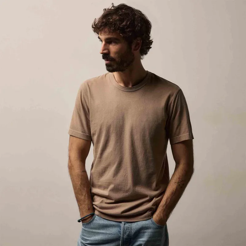 Short Sleeve Crew Neck - Coffee Pigment sold by James Perse