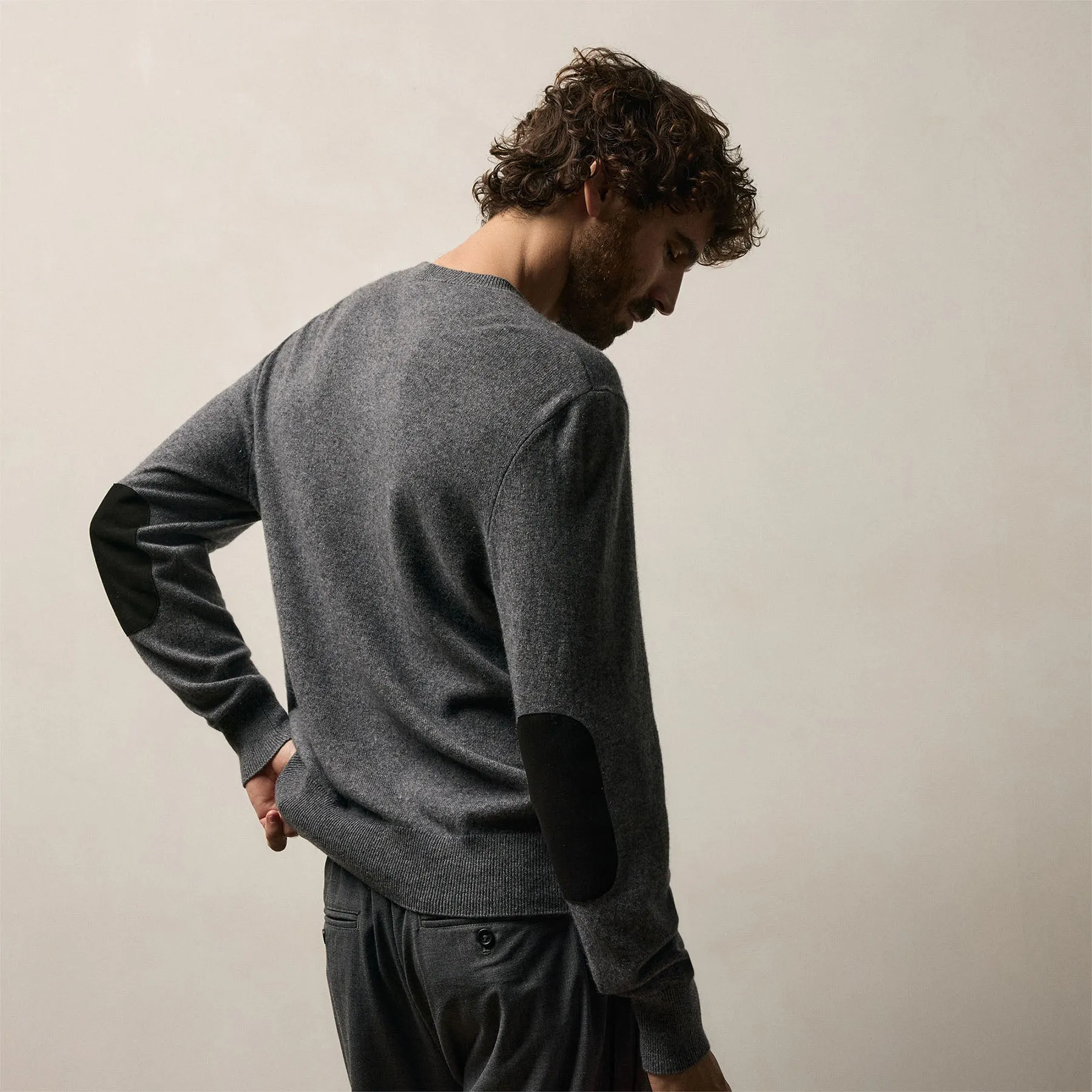 Italian Spun Cashmere Sweater - Mid Grey sold by James Perse
