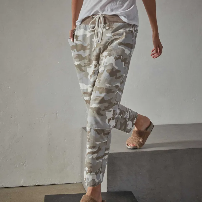 Cropped Camo Trouser - Desert Camo sold by James Perse