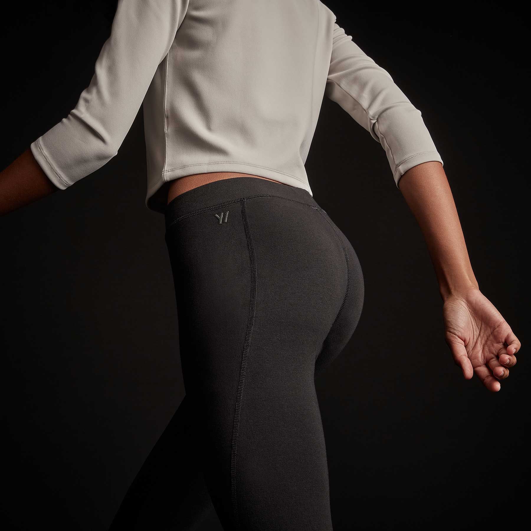 Y/OSEMITE Spiral Seam Yoga Pant - True Black sold by James Perse product image thumbnail 3