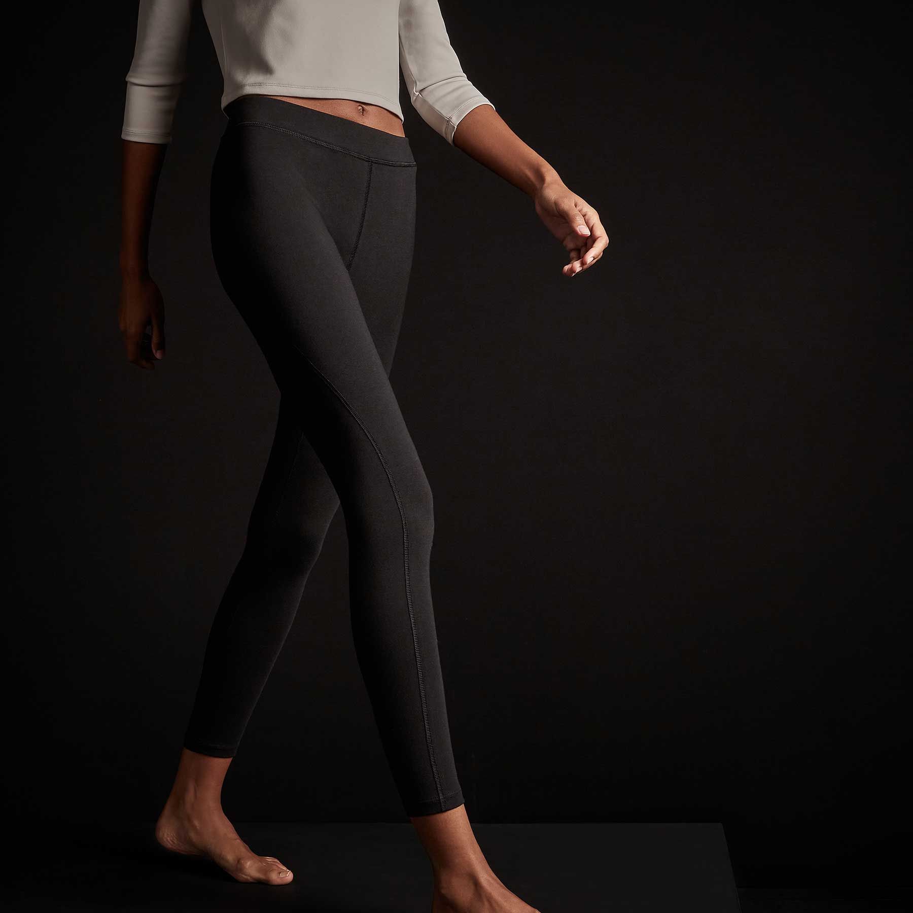 Y/OSEMITE Spiral Seam Yoga Pant - True Black sold by James Perse