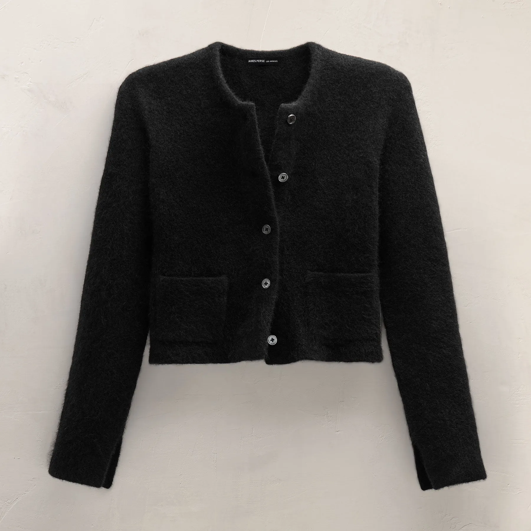 Wool Alpaca Cardigan Jacket - Black sold by James Perse product image thumbnail 2