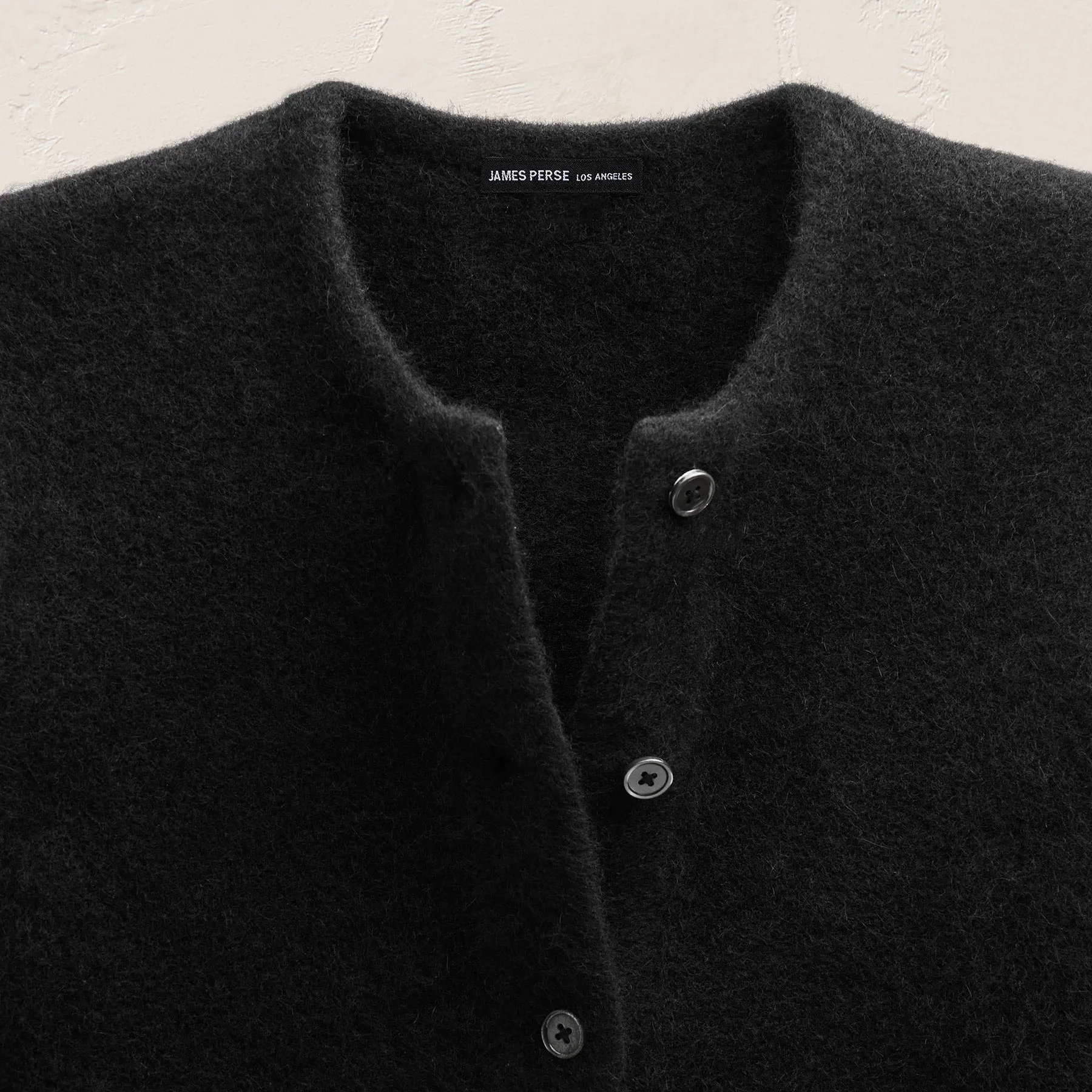 Wool Alpaca Cardigan Jacket - Black sold by James Perse product image thumbnail 4