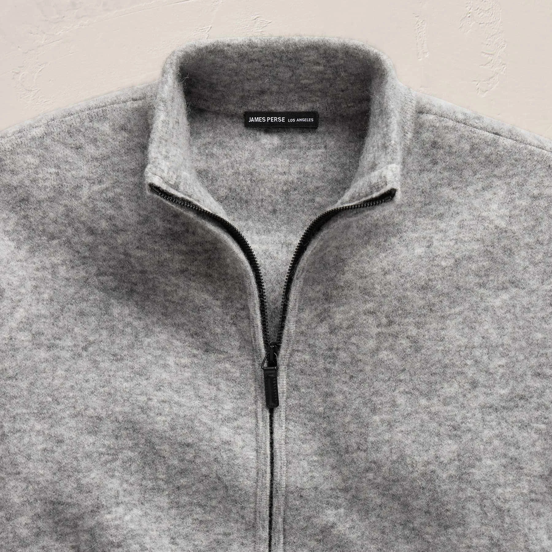 Wool Alpaca Zip Jacket - Mid Grey sold by James Perse product image thumbnail 4