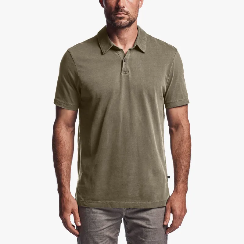 Sueded Jersey Polo - Fawn Pigment sold by James Perse