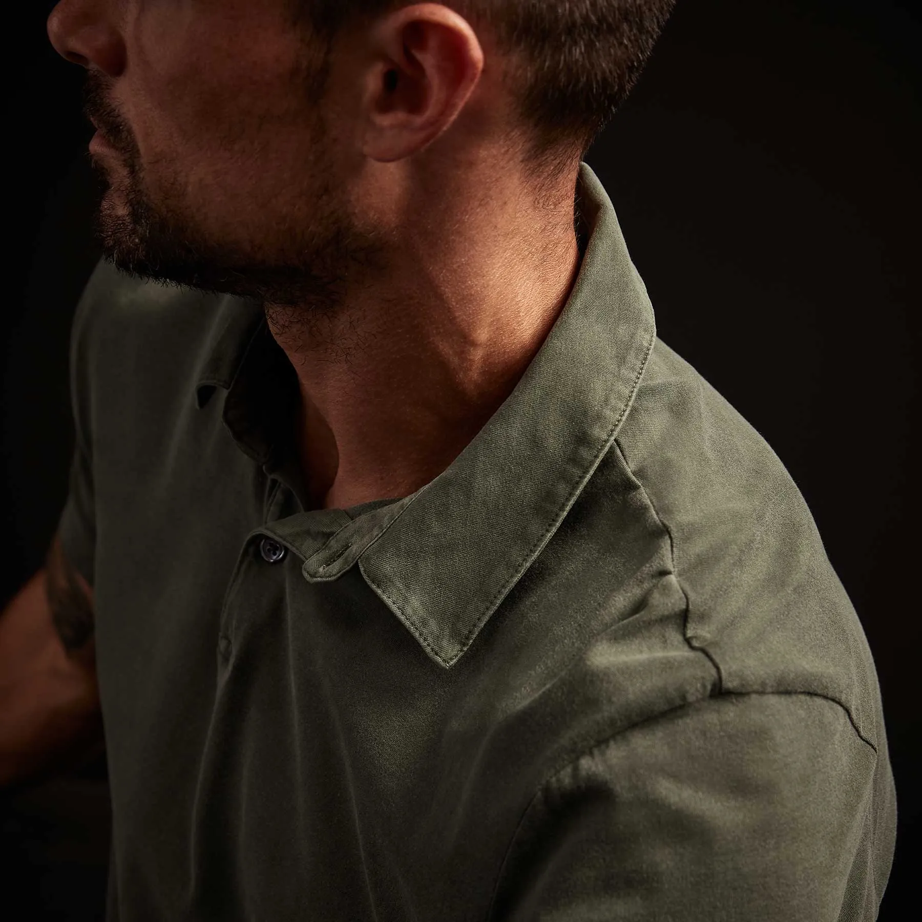 Sueded Jersey Polo - Marsh Pigment sold by James Perse product image thumbnail 3