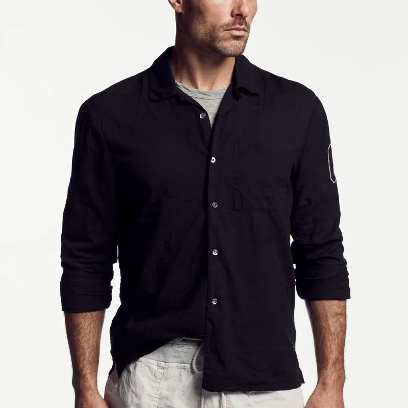 Cotton Lawn Utility Shirt - Black made by James Perse