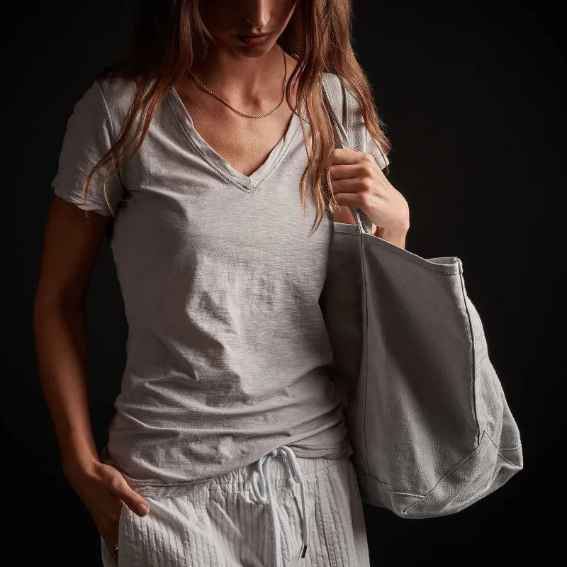 Sheer Slub Casual V Neck - Aurora sold by James Perse