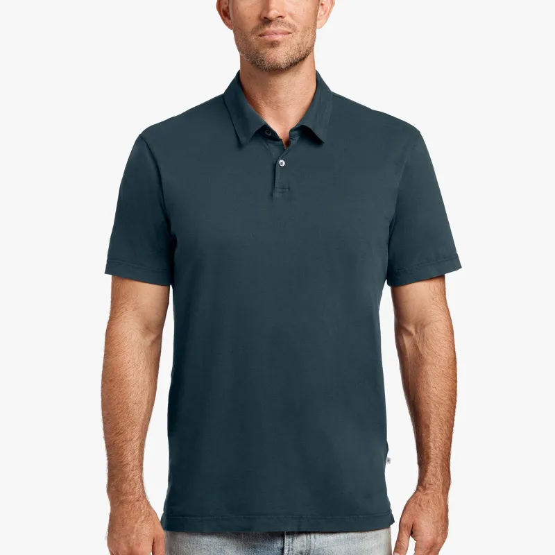 Sueded Jersey Polo - Liquid sold by James Perse