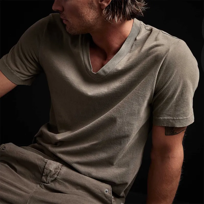 Short Sleeve V Neck - Ammo Pigment sold by James Perse