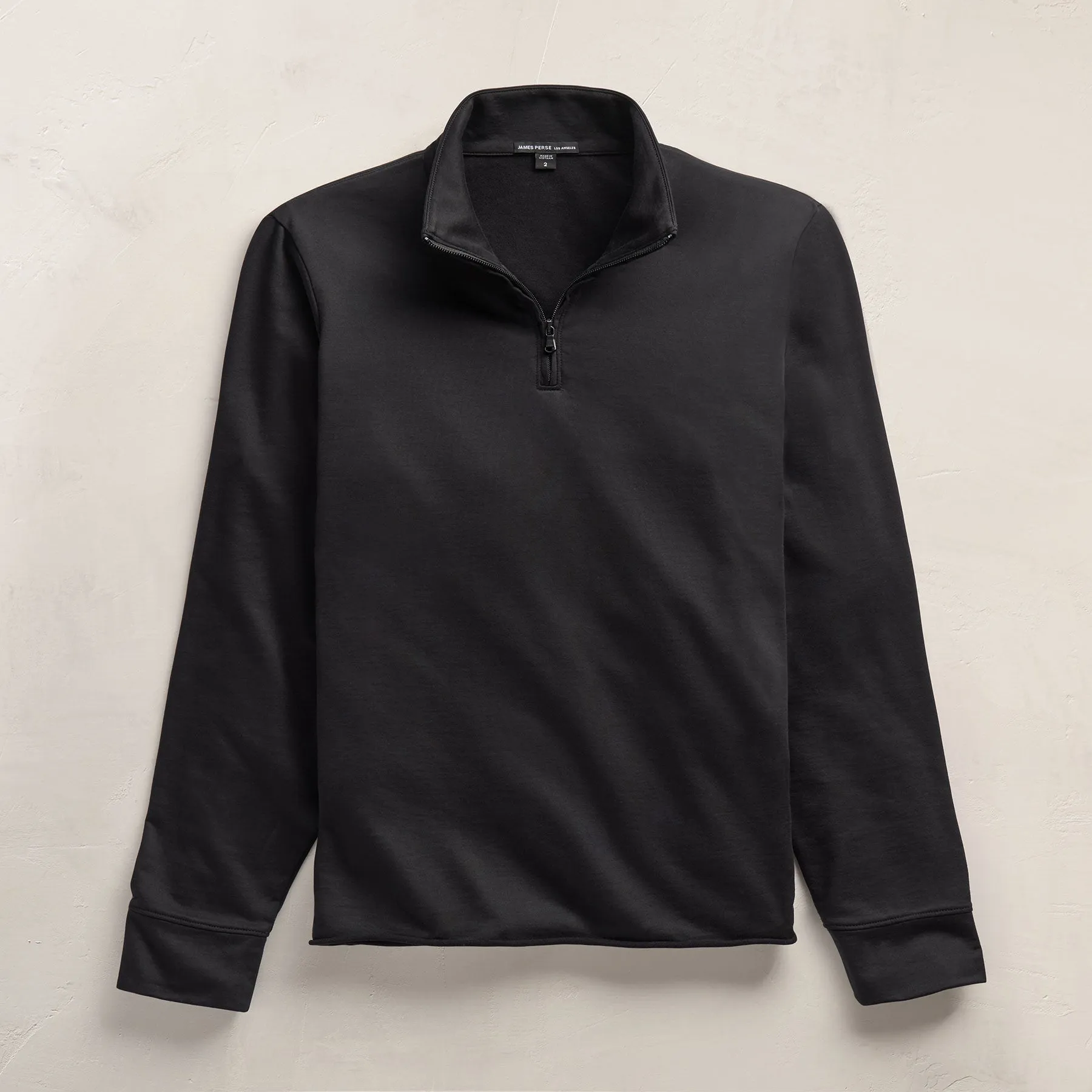 Fine French Terry Half Zip - Black sold by James Perse product image thumbnail 2
