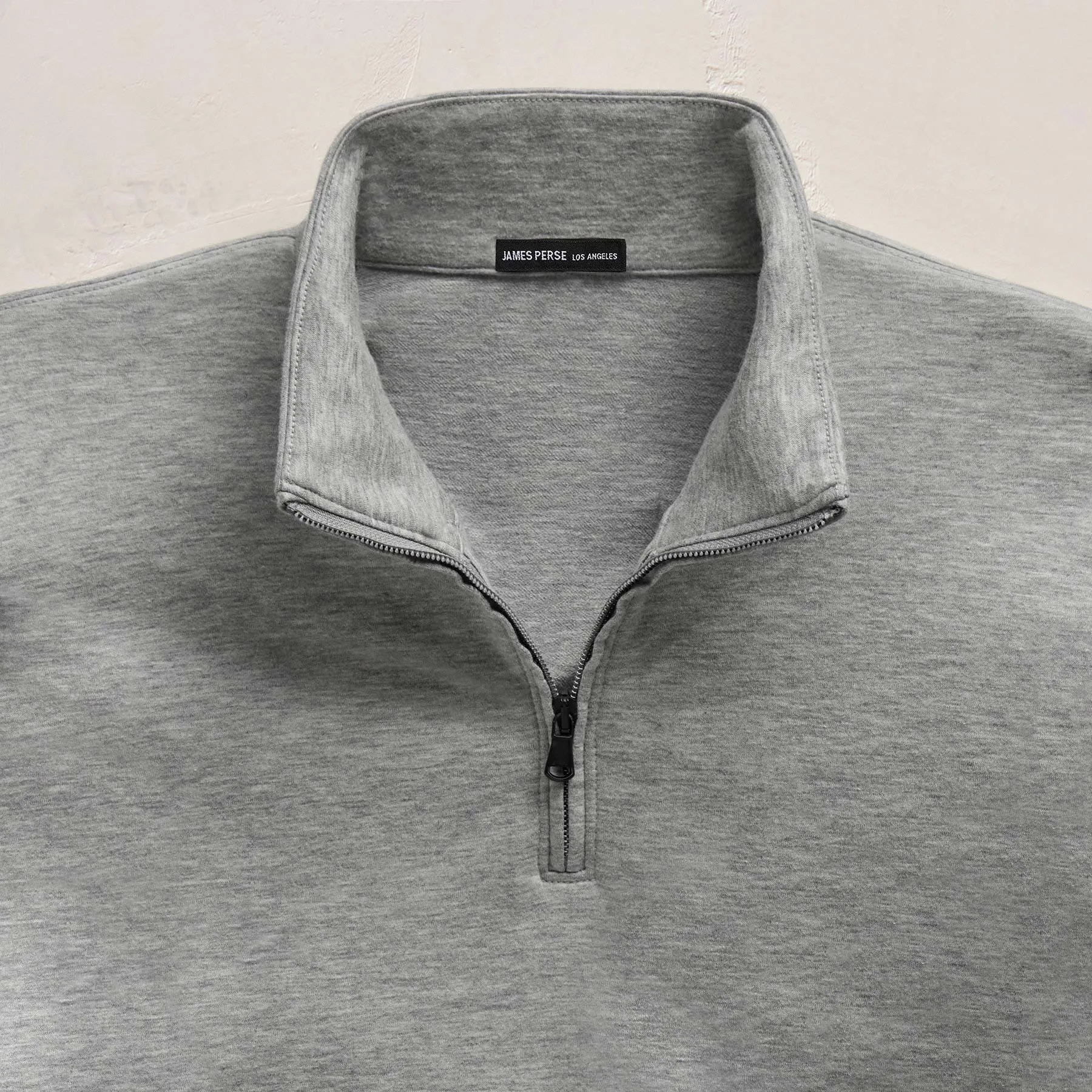 Fine French Terry Half Zip - Heather Grey sold by James Perse product image thumbnail 5