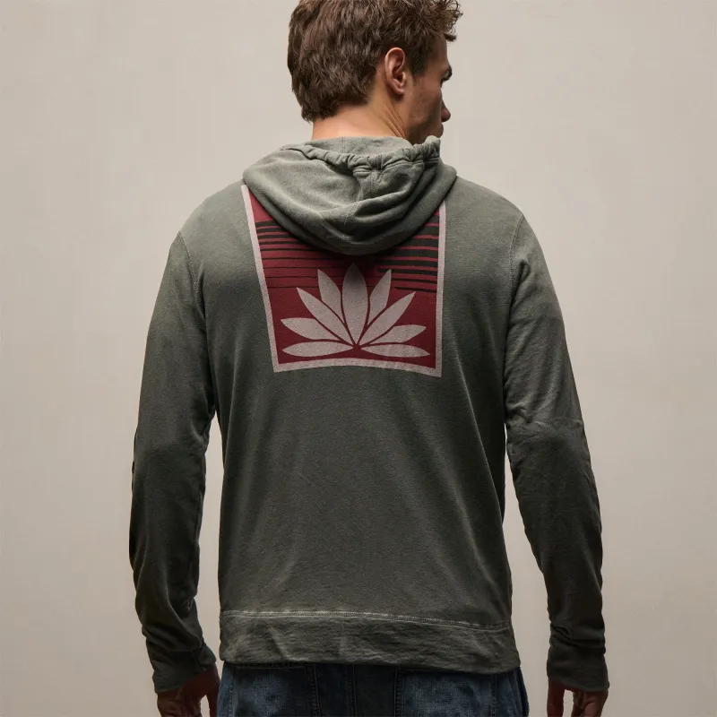 Vintage French Terry Lotus Sunset Hoodie - Jungle Pigment sold by James Perse