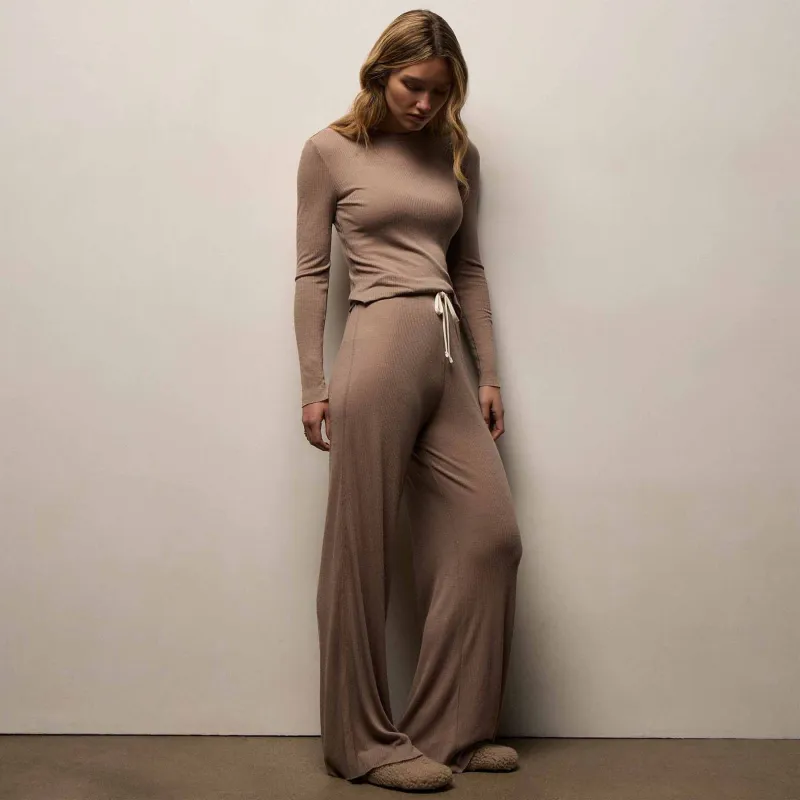 Wool Rib Lounge Pant - Coffee made by James Perse