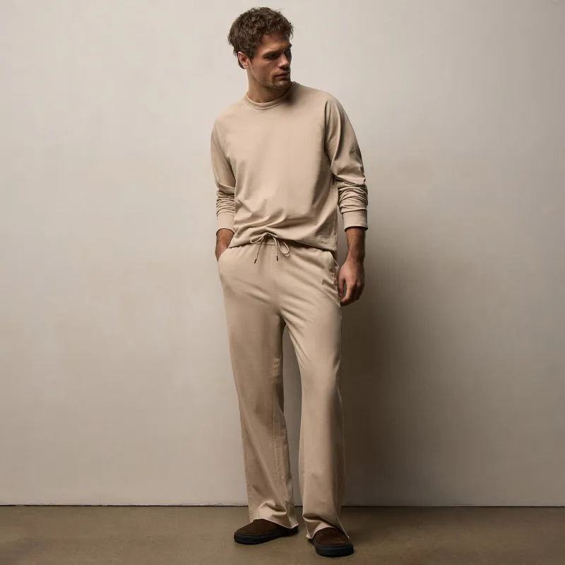 Organic Sueded Jersey Sweat Pant - Stone sold by James Perse