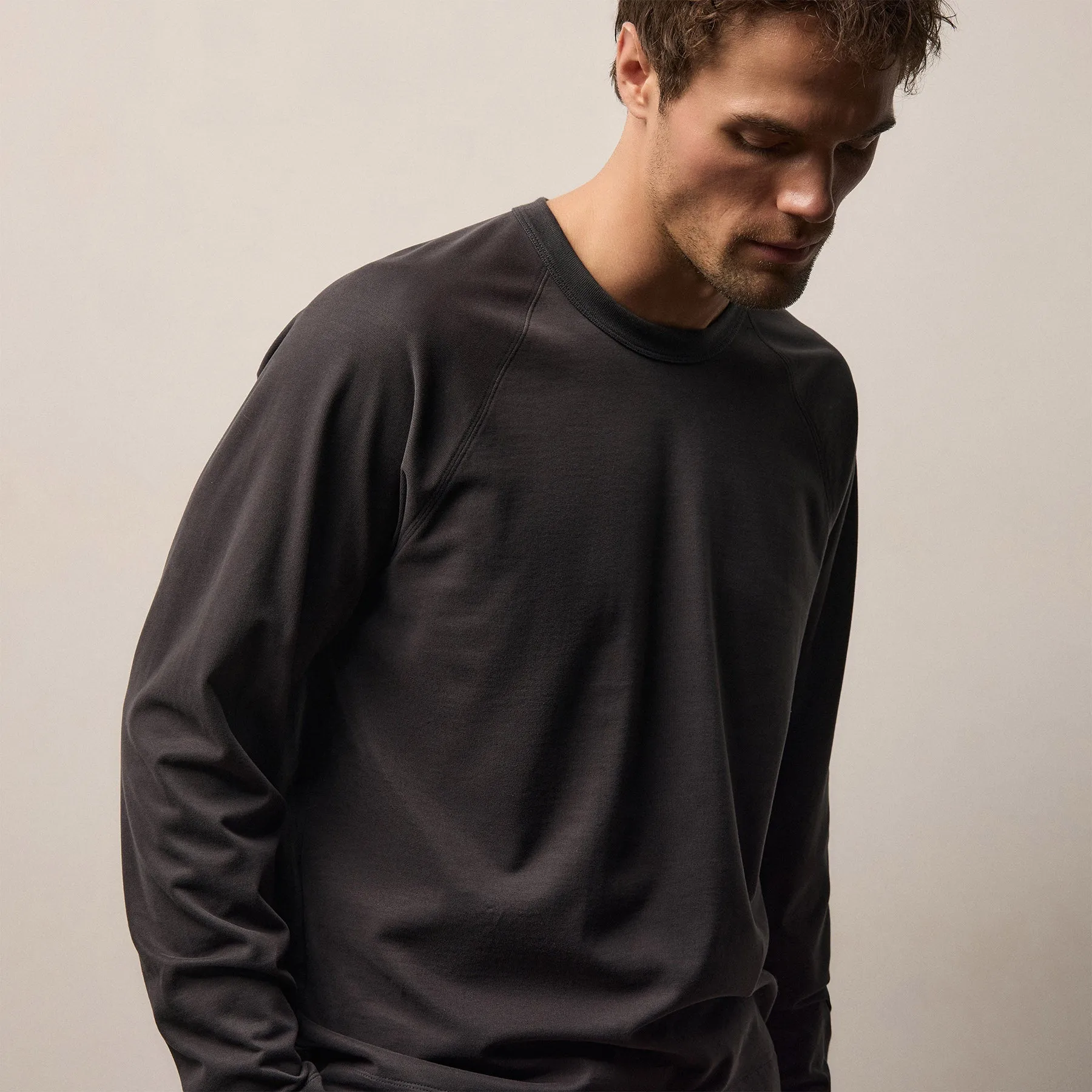 Organic Sueded Jersey Sweatshirt - Magma sold by James Perse